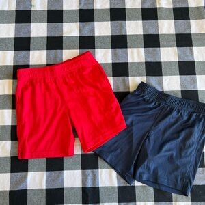 Red and Gray Athletic Shorts